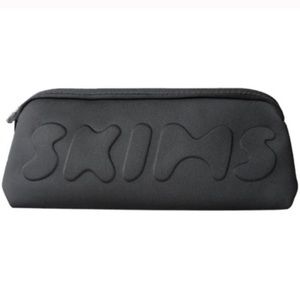 Skims Neoprene Waterproof Zip Pouch Bag Black Travel Toiletry Make Up Toiletry